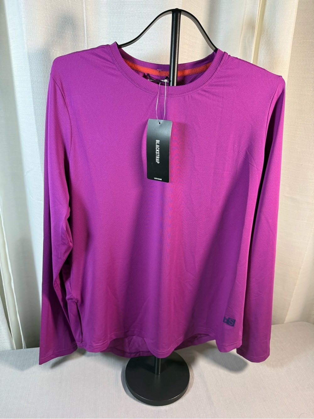 Blackstrap Women's Long Sleeve Crew Neck Tee in Vibrant Purple